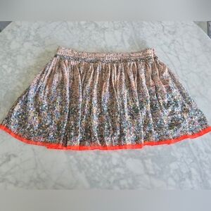American Eagle Women's Pleated Floral Lined Skirt‎ Size 14